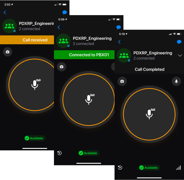 Commercially available PoC app on smart device