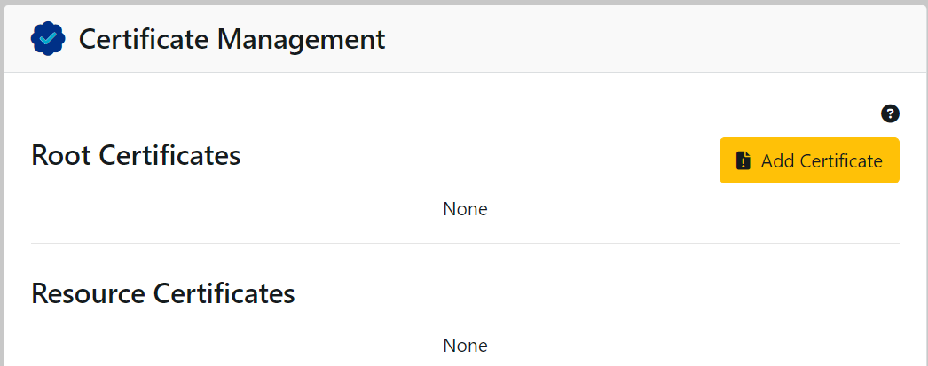 Certificate Management